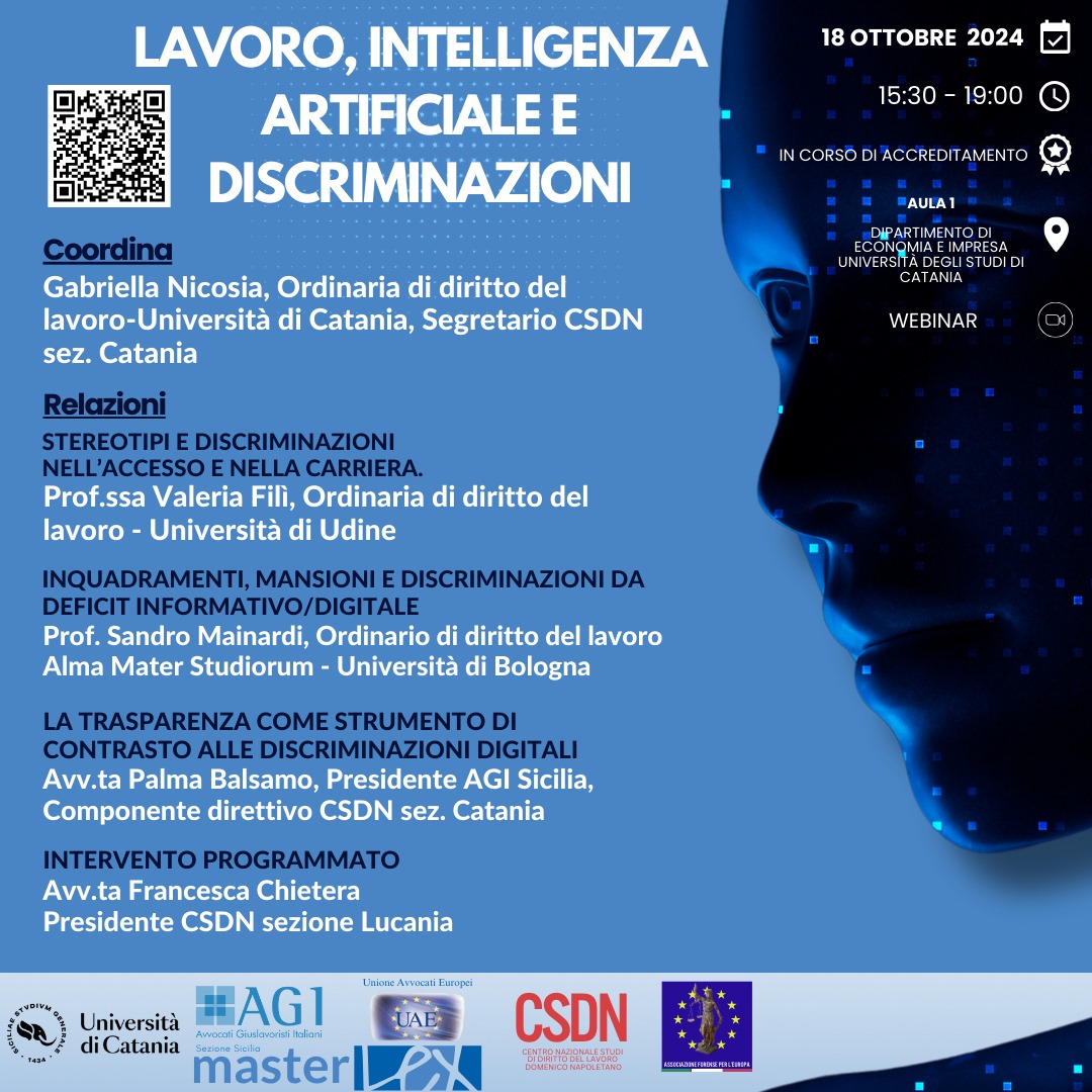 LAVORO, INTELLIGENZA ARTIFICIALE E DISCRIMINAZIONI 